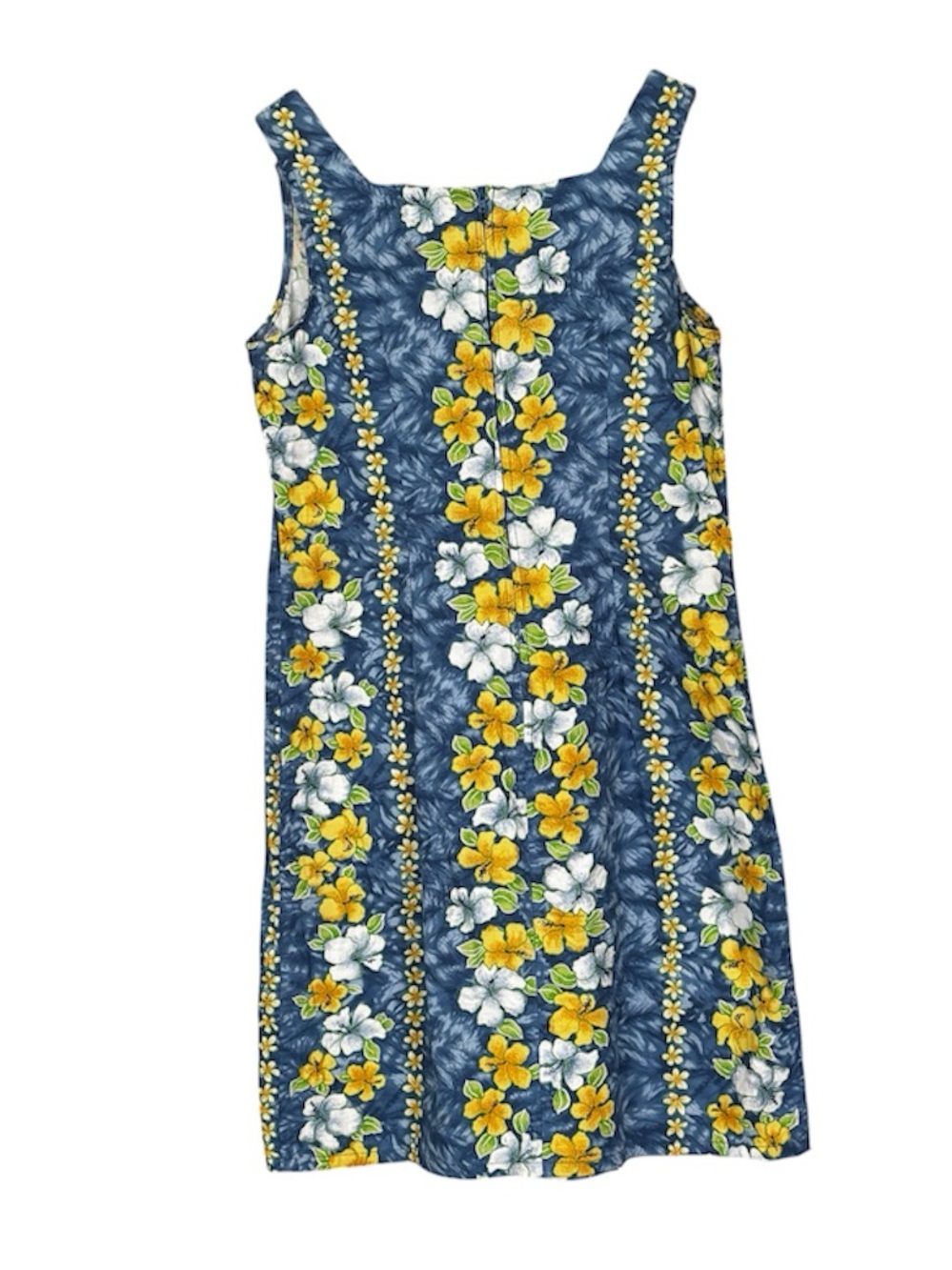 Vintage 90s Reitmans Hawaiian Hibiscus Floral Cotton Mini Dress Size 9 - Picture 3 of 10